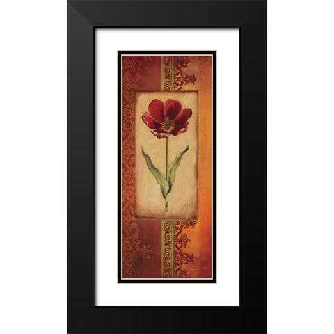 Mediterranean Tulip I Black Modern Wood Framed Art Print with Double Matting by Poloson, Kimberly
