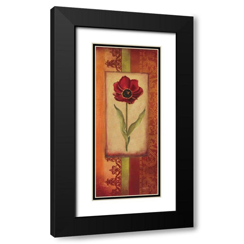 Mediterranean Tulip II Black Modern Wood Framed Art Print with Double Matting by Poloson, Kimberly