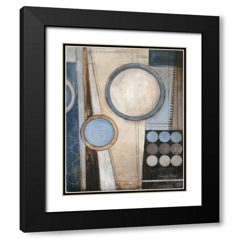 Blue Notes I Black Modern Wood Framed Art Print with Double Matting by Poloson, Kimberly