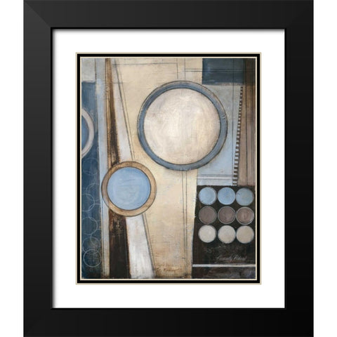 Blue Notes I Black Modern Wood Framed Art Print with Double Matting by Poloson, Kimberly