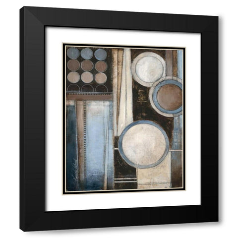 Blue Notes II Black Modern Wood Framed Art Print with Double Matting by Poloson, Kimberly