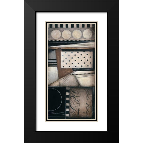 Fancy Letters II Black Modern Wood Framed Art Print with Double Matting by Poloson, Kimberly