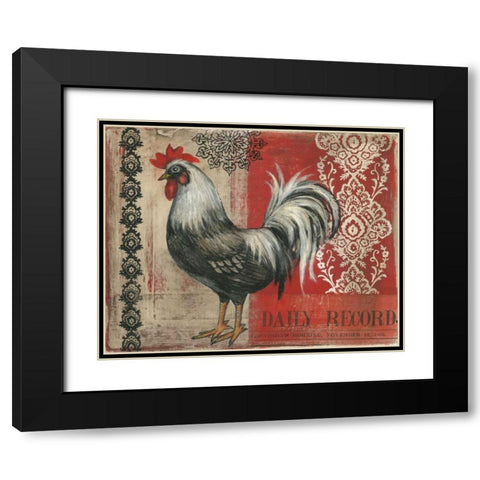 Daily Record II Black Modern Wood Framed Art Print with Double Matting by Poloson, Kimberly