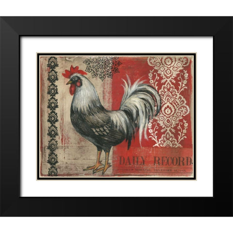 Daily Record II Black Modern Wood Framed Art Print with Double Matting by Poloson, Kimberly