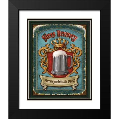 Sires Brewery Black Modern Wood Framed Art Print with Double Matting by Parisi, Ninette