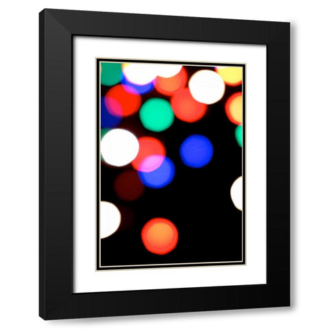 Bokeh Colors I Black Modern Wood Framed Art Print with Double Matting by Burkhart, Monika