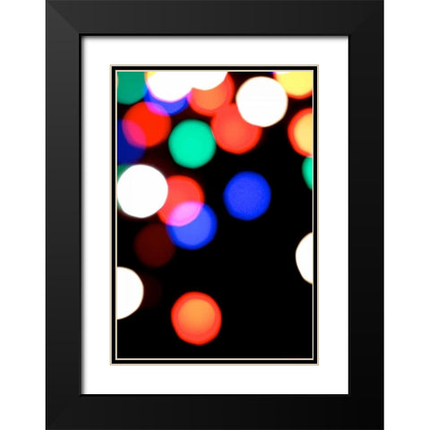 Bokeh Colors I Black Modern Wood Framed Art Print with Double Matting by Burkhart, Monika