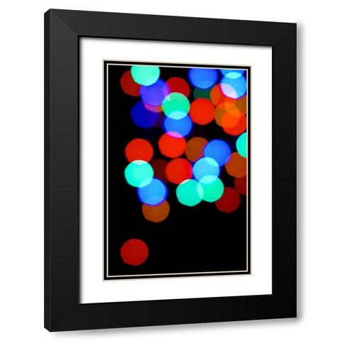 Bokeh Colors II Black Modern Wood Framed Art Print with Double Matting by Burkhart, Monika