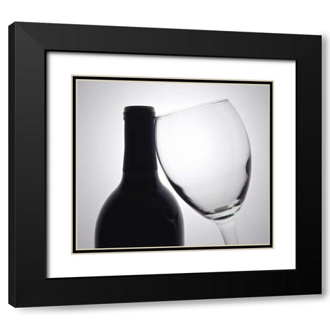 Wine Curves I Black Modern Wood Framed Art Print with Double Matting by Burkhart, Monika