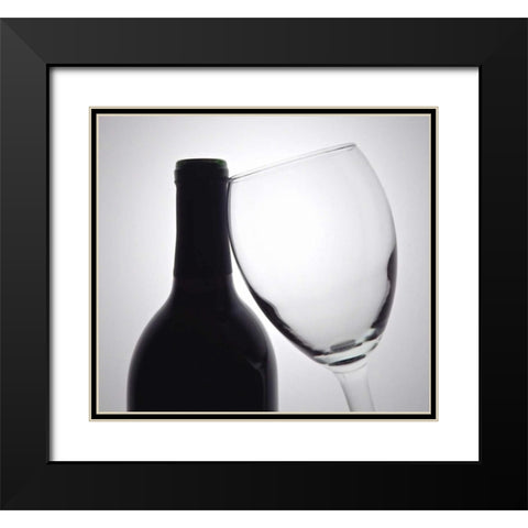 Wine Curves I Black Modern Wood Framed Art Print with Double Matting by Burkhart, Monika