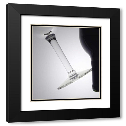 Wine Curves II Black Modern Wood Framed Art Print with Double Matting by Burkhart, Monika