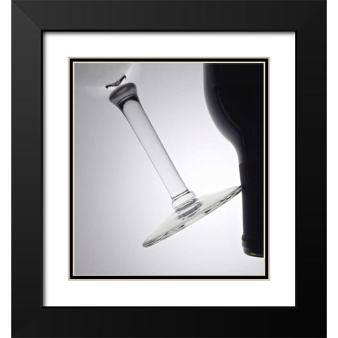 Wine Curves II Black Modern Wood Framed Art Print with Double Matting by Burkhart, Monika