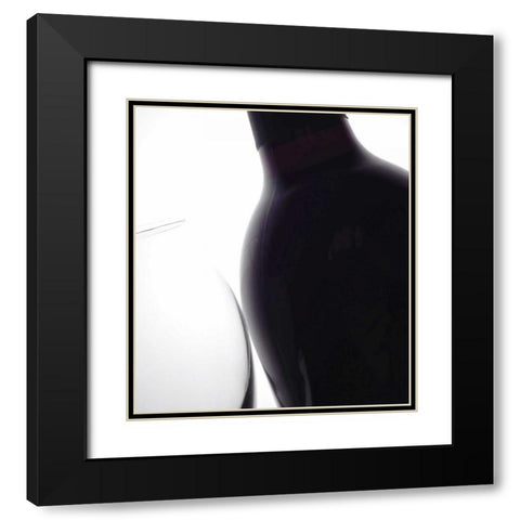 Wine Curves III Black Modern Wood Framed Art Print with Double Matting by Burkhart, Monika