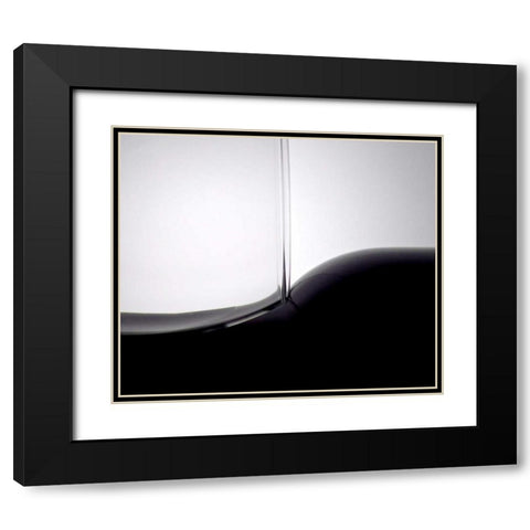 Wine Curves IV Black Modern Wood Framed Art Print with Double Matting by Burkhart, Monika