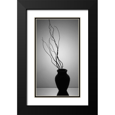 Still Life Silhouette II Black Modern Wood Framed Art Print with Double Matting by Burkhart, Monika