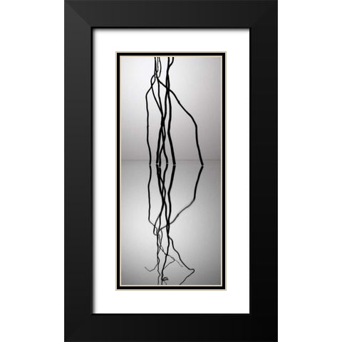 Natures Reflections II Black Modern Wood Framed Art Print with Double Matting by Burkhart, Monika