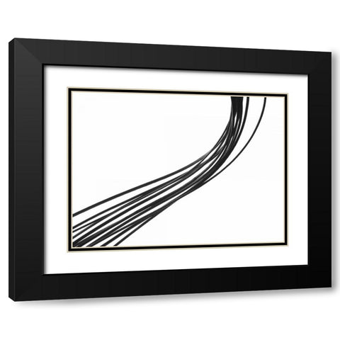 Swoop II Black Modern Wood Framed Art Print with Double Matting by Burkhart, Monika