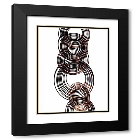 Intertwined I Black Modern Wood Framed Art Print with Double Matting by Burkhart, Monika