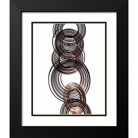 Intertwined I Black Modern Wood Framed Art Print with Double Matting by Burkhart, Monika