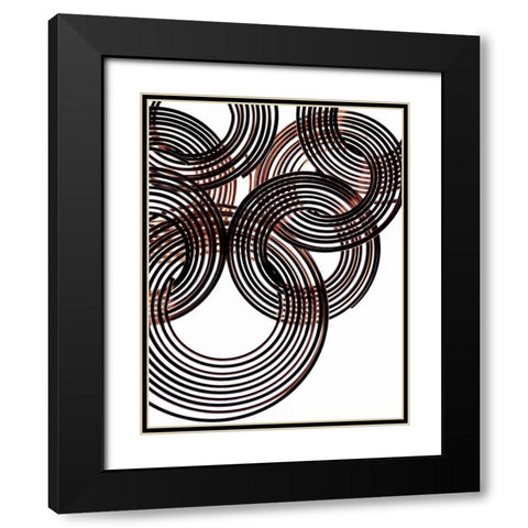 Intertwined II Black Modern Wood Framed Art Print with Double Matting by Burkhart, Monika