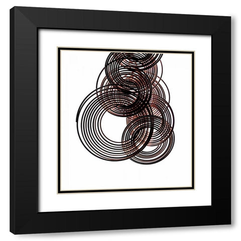 Intertwined IV Black Modern Wood Framed Art Print with Double Matting by Burkhart, Monika