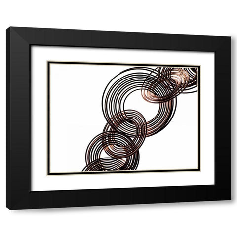Intertwined VI Black Modern Wood Framed Art Print with Double Matting by Burkhart, Monika