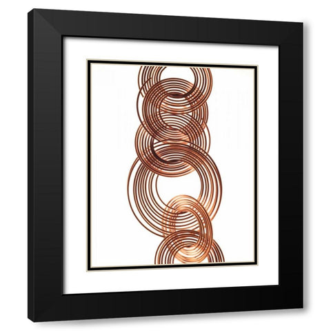 Intertwined Gold I Black Modern Wood Framed Art Print with Double Matting by Burkhart, Monika