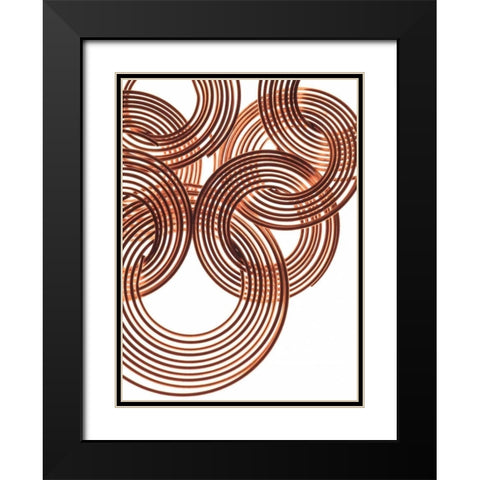 Intertwined Gold II Black Modern Wood Framed Art Print with Double Matting by Burkhart, Monika