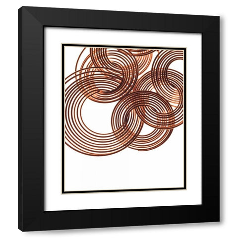 Intertwined Gold III Black Modern Wood Framed Art Print with Double Matting by Burkhart, Monika