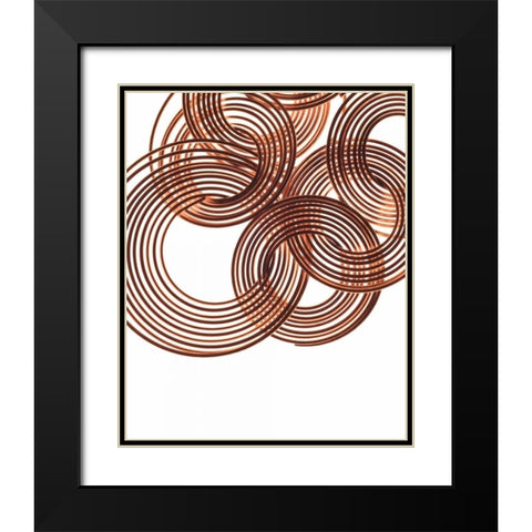 Intertwined Gold III Black Modern Wood Framed Art Print with Double Matting by Burkhart, Monika