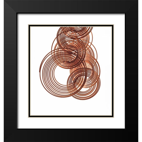 Intertwined Gold IV Black Modern Wood Framed Art Print with Double Matting by Burkhart, Monika