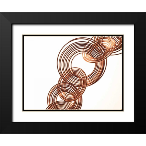 Intertwined Gold VI Black Modern Wood Framed Art Print with Double Matting by Burkhart, Monika
