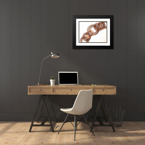Intertwined Gold VII Black Modern Wood Framed Art Print with Double Matting by Burkhart, Monika