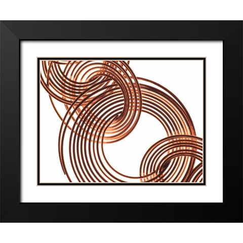 Intertwined Gold IX Black Modern Wood Framed Art Print with Double Matting by Burkhart, Monika