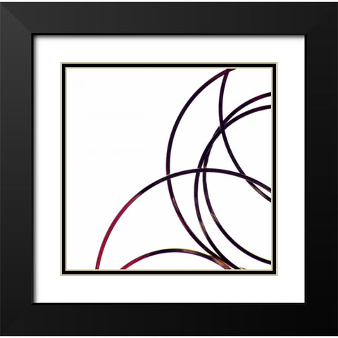 Linked I Black Modern Wood Framed Art Print with Double Matting by Burkhart, Monika