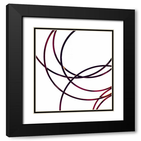 Linked III Black Modern Wood Framed Art Print with Double Matting by Burkhart, Monika