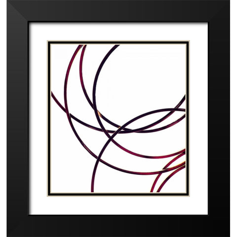 Linked III Black Modern Wood Framed Art Print with Double Matting by Burkhart, Monika