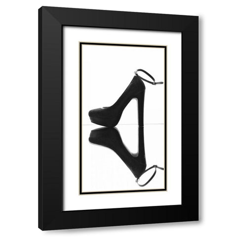 High Heels Reflection I Black Modern Wood Framed Art Print with Double Matting by Burkhart, Monika