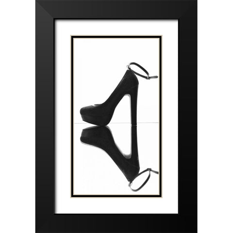 High Heels Reflection I Black Modern Wood Framed Art Print with Double Matting by Burkhart, Monika