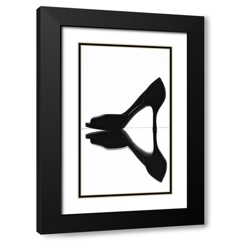 High Heels Reflection II Black Modern Wood Framed Art Print with Double Matting by Burkhart, Monika