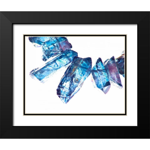 Blue I Black Modern Wood Framed Art Print with Double Matting by Burkhart, Monika