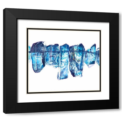 Blue II Black Modern Wood Framed Art Print with Double Matting by Burkhart, Monika