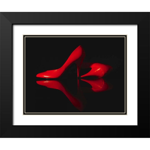 Evening Romance I Black Modern Wood Framed Art Print with Double Matting by Burkhart, Monika
