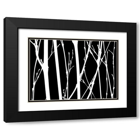 Reverse Silhouette II Black Modern Wood Framed Art Print with Double Matting by Burkhart, Monika