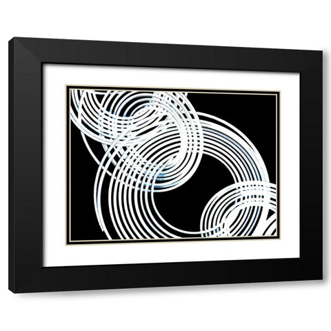 Intertwined Reverse I Black Modern Wood Framed Art Print with Double Matting by Burkhart, Monika