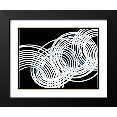 Intertwined Reverse II Black Modern Wood Framed Art Print with Double Matting by Burkhart, Monika