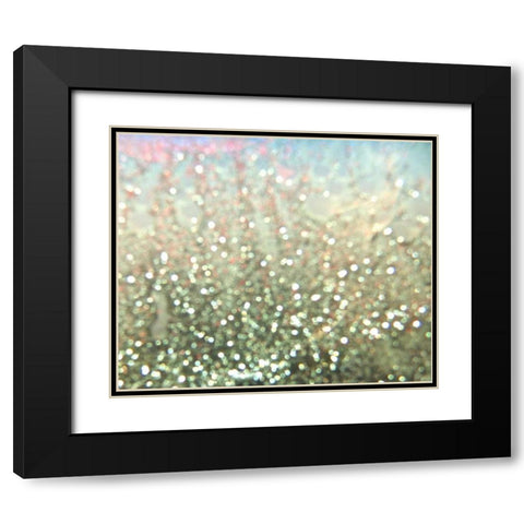 Gold Glitter Black Modern Wood Framed Art Print with Double Matting by Burkhart, Monika