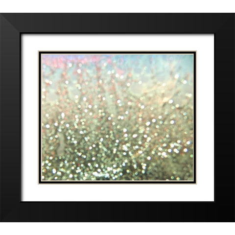 Gold Glitter Black Modern Wood Framed Art Print with Double Matting by Burkhart, Monika