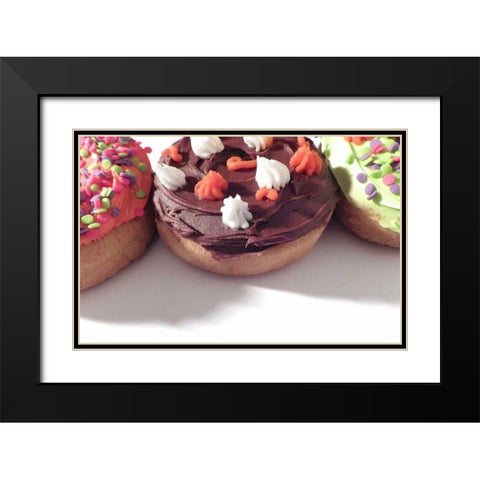 Doughnut Line III Black Modern Wood Framed Art Print with Double Matting by Burkhart, Monika