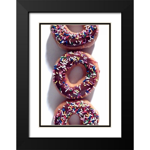 Doughnut Line V Black Modern Wood Framed Art Print with Double Matting by Burkhart, Monika